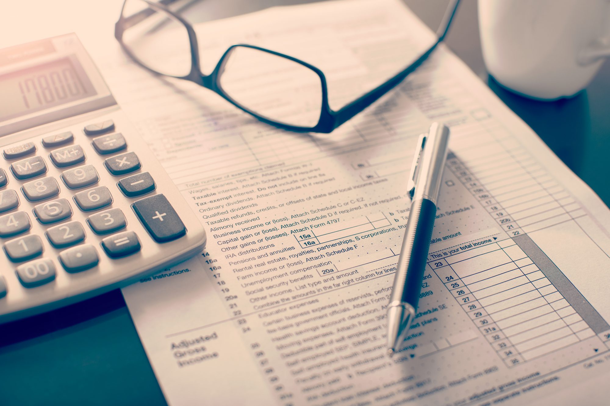 A tax return document