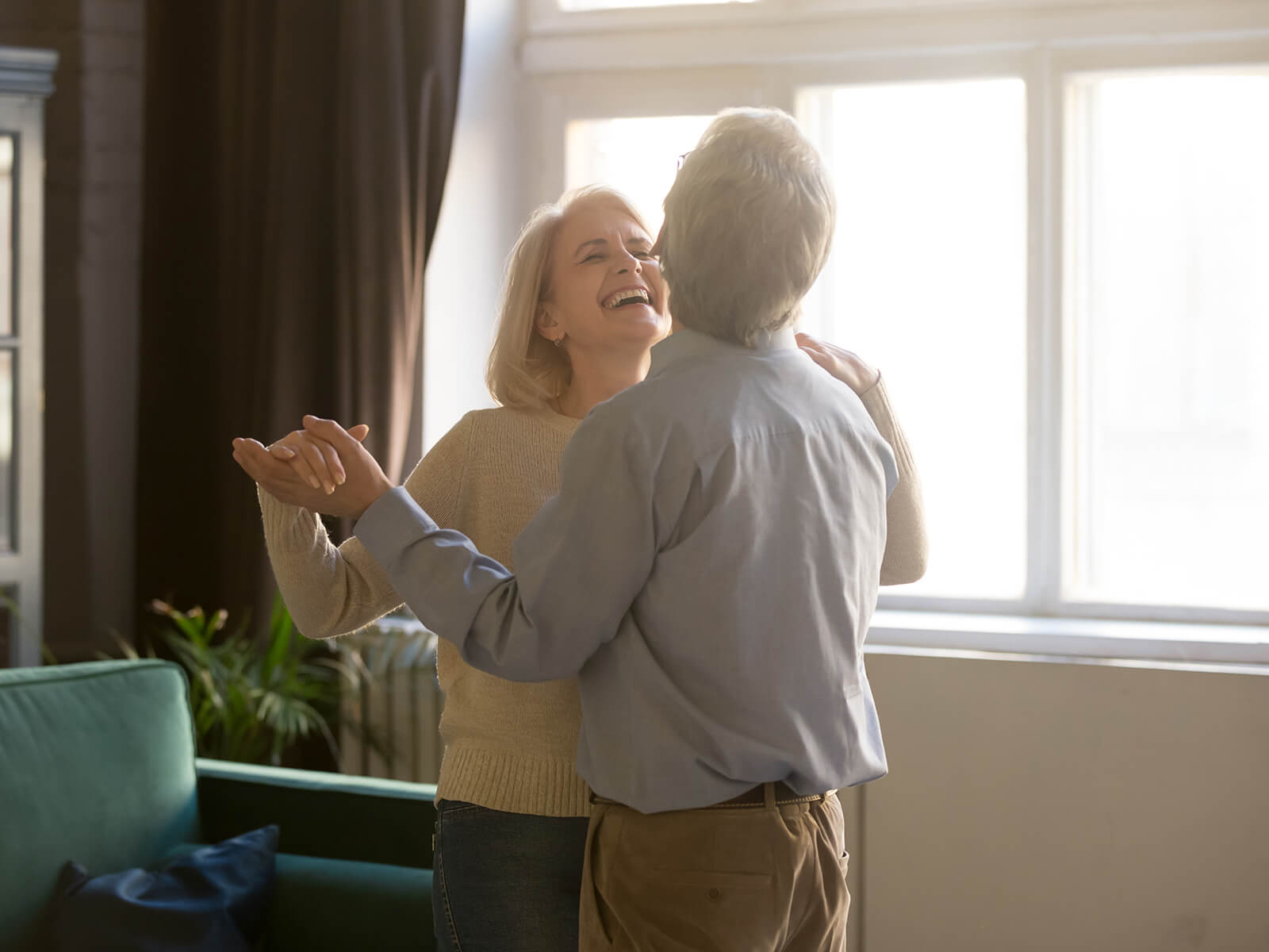 Two people dancing